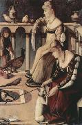Vittore Carpaccio Two Venetian Ladies on a Balcony (nn03) oil painting on canvas
